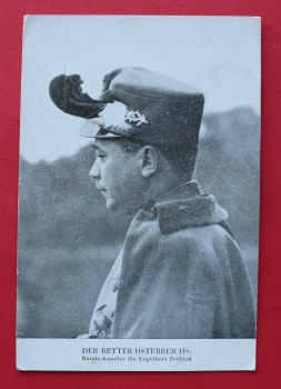 AK Militär / 1932-1940 / Der Retter Österreichs Bundeskanzler 1932-1934  Dr Engelbert Dollfuss / Uniform als Oberleutnant der Kaiserschützen / 1934 bei Putsch ermordet